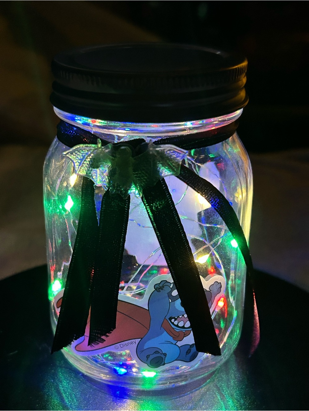 HALLOWEEN COSTUME STITCH-INSPIRED FANDOM LIGHT DECOR/7-FT OF RAINBOW LIGHTS/NWT - Picture 4 of 7